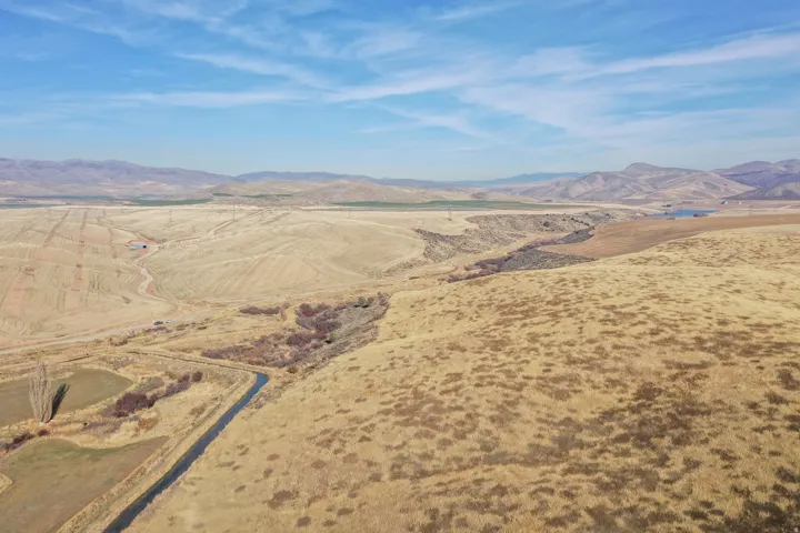 Mountain view with rural landscape