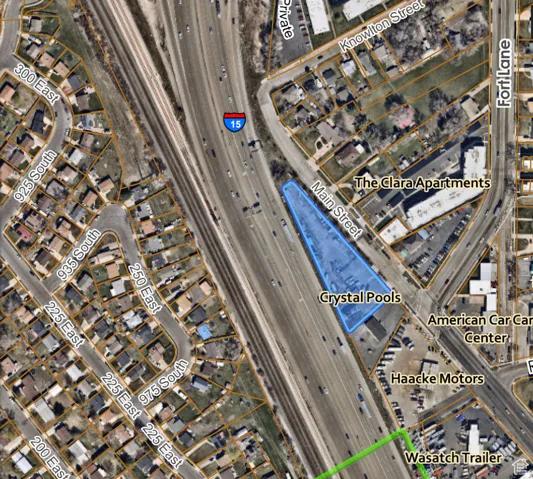 Aerial overview of property's location