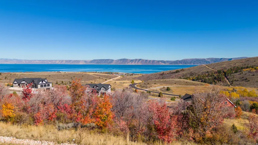 Mountain view with a nearby body of water