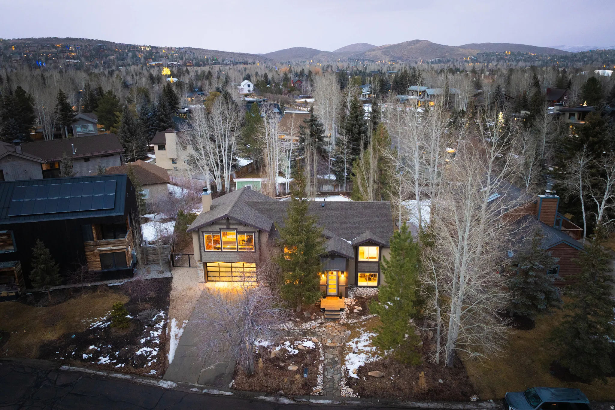 Drone / aerial view of mountains