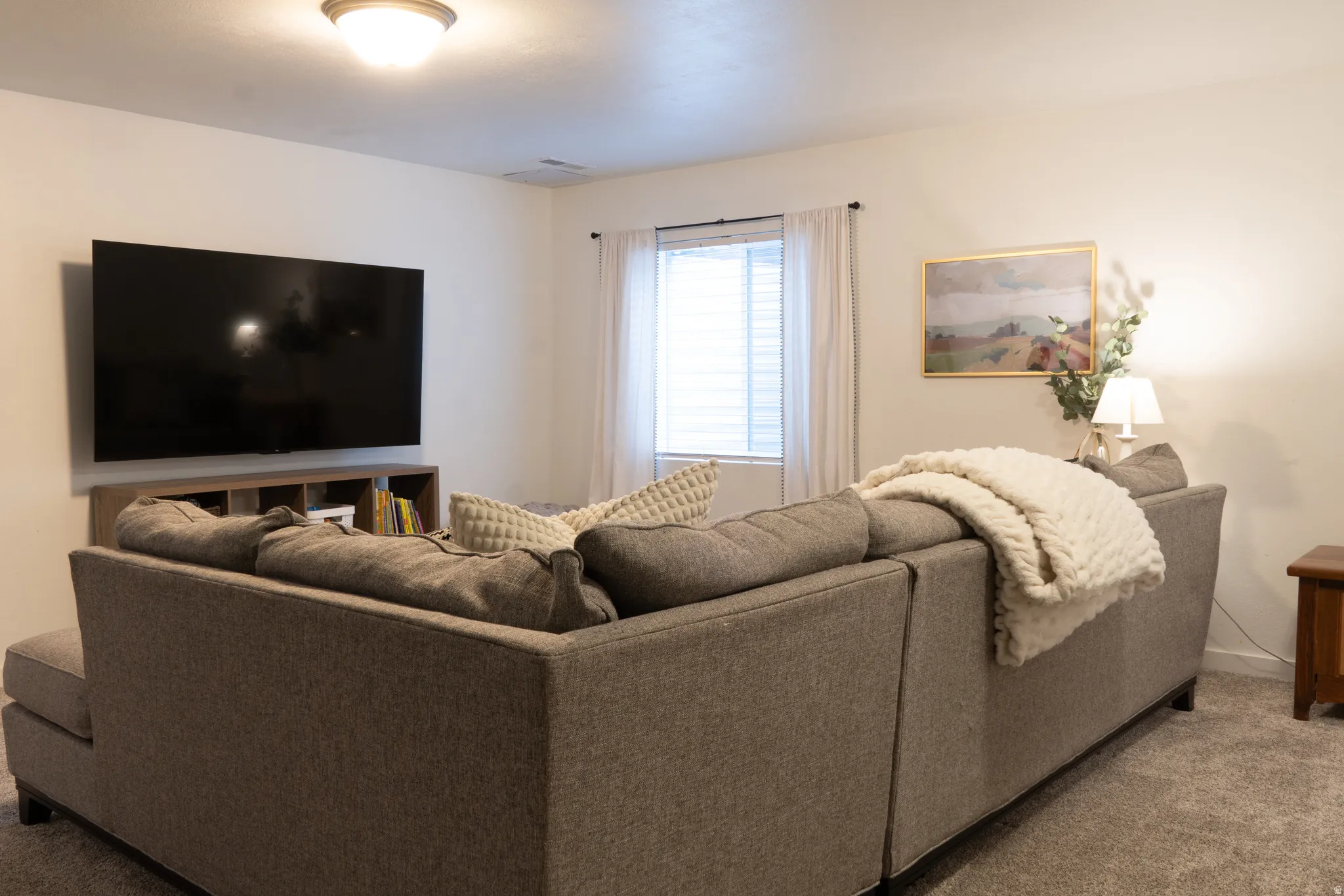 View of carpeted living room