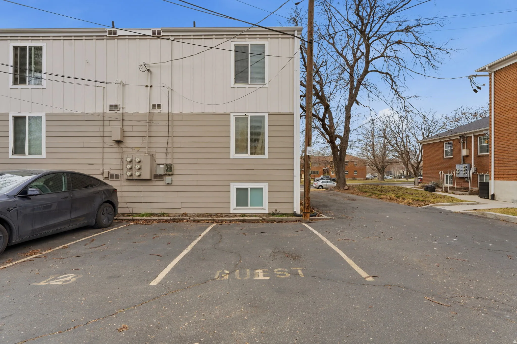 View of uncovered parking lot