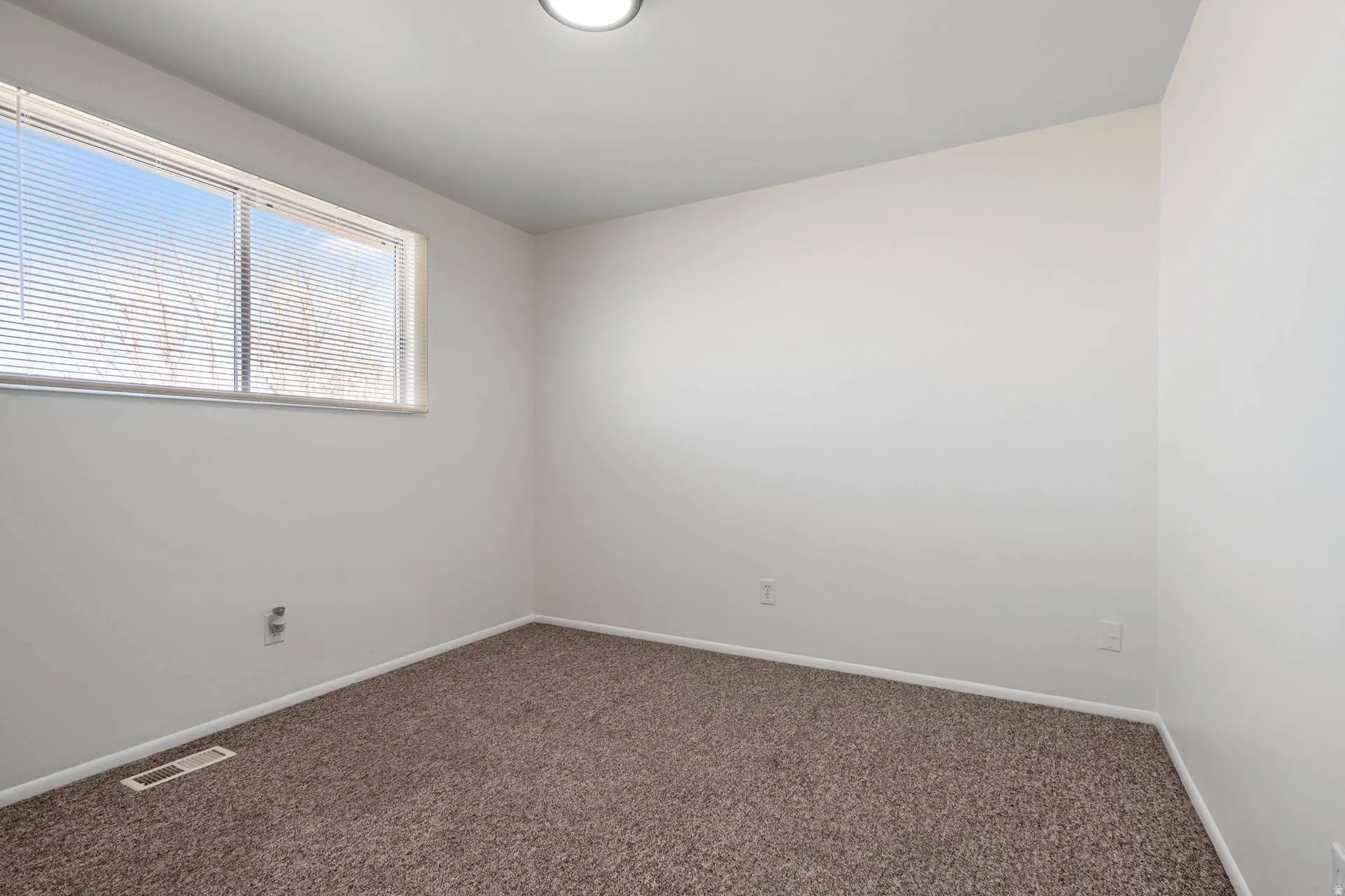 Unfurnished room featuring carpet floors and baseboards