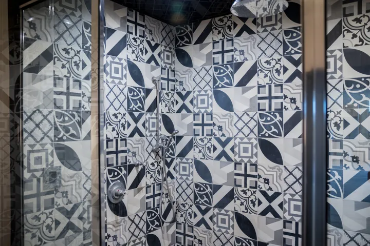 View of bathroom shower