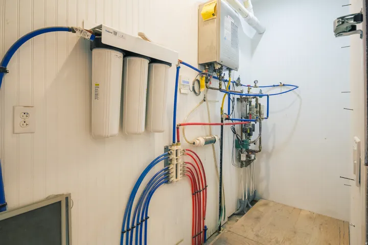 Detailed view of water heater/utility room