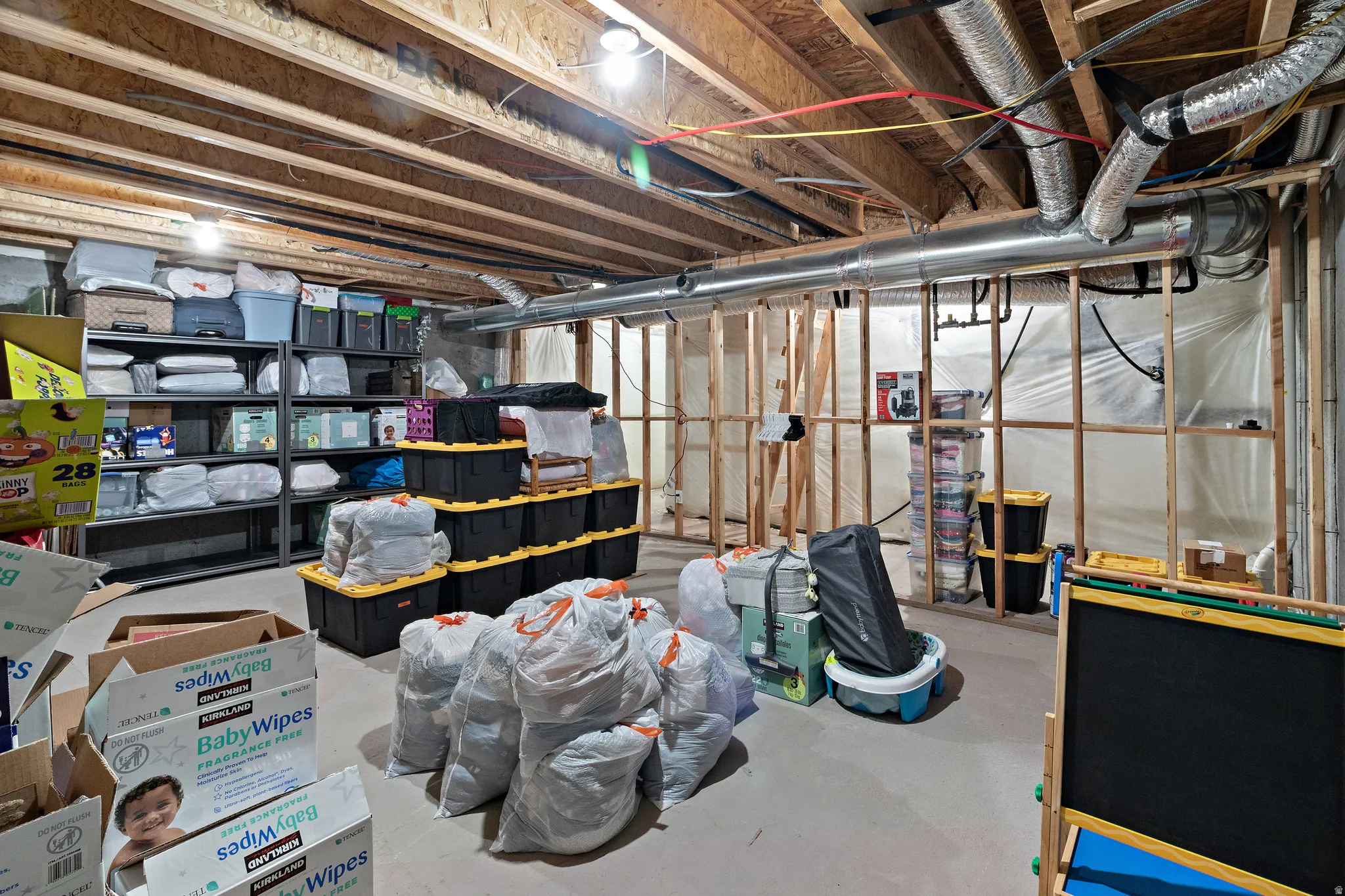 View of unfinished below grade area