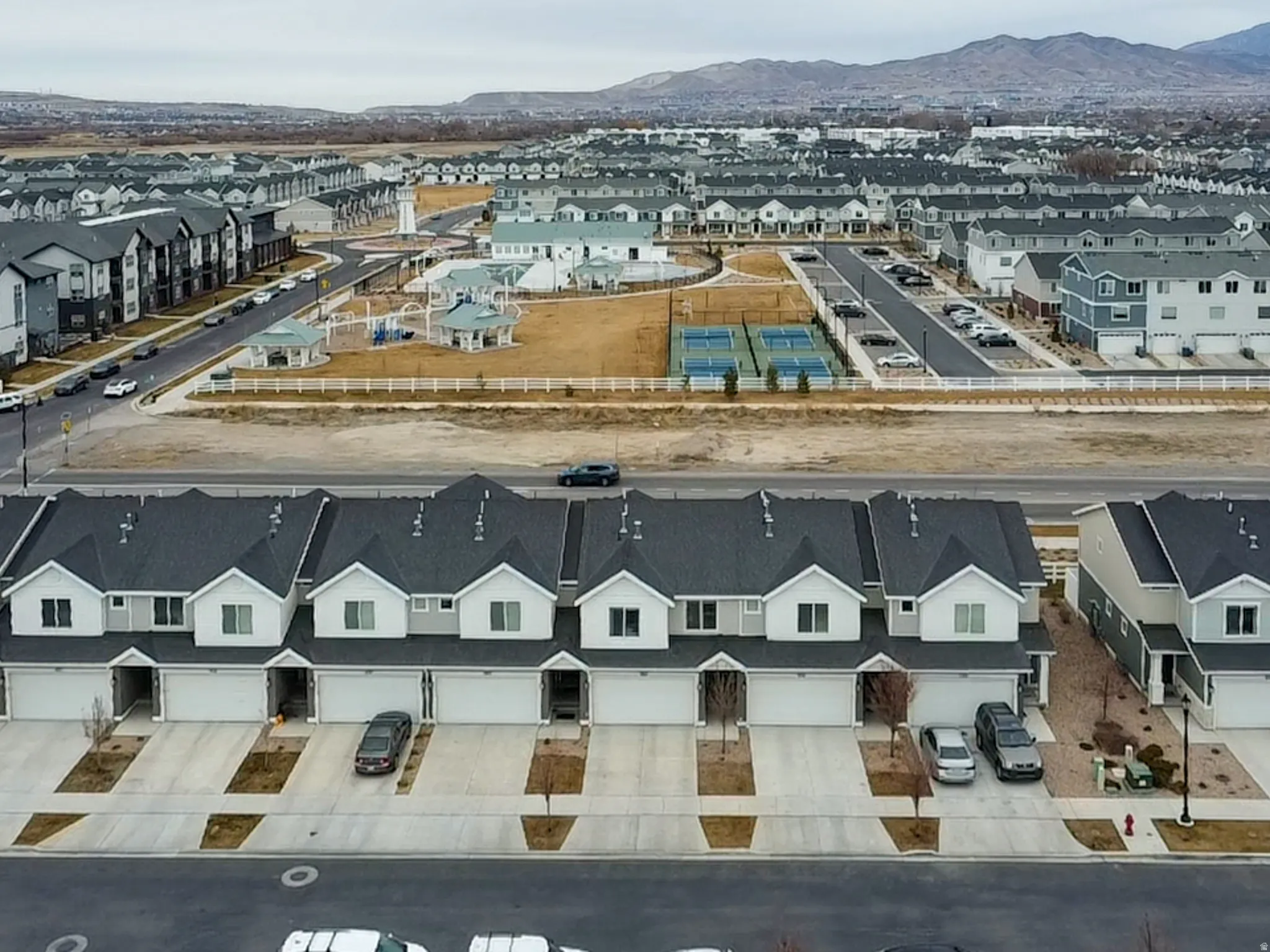 Aerial view of mountains