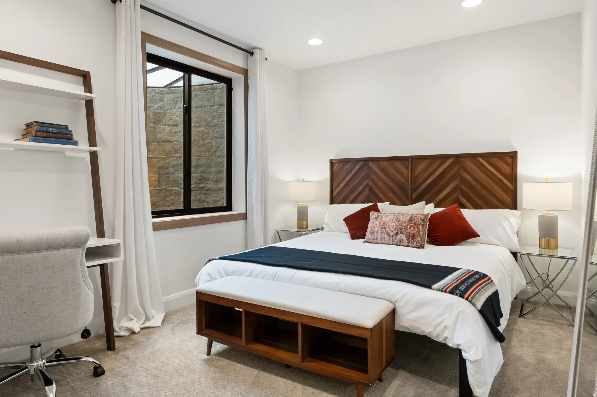 4th Bedroom featuring carpet flooring and recessed lighting