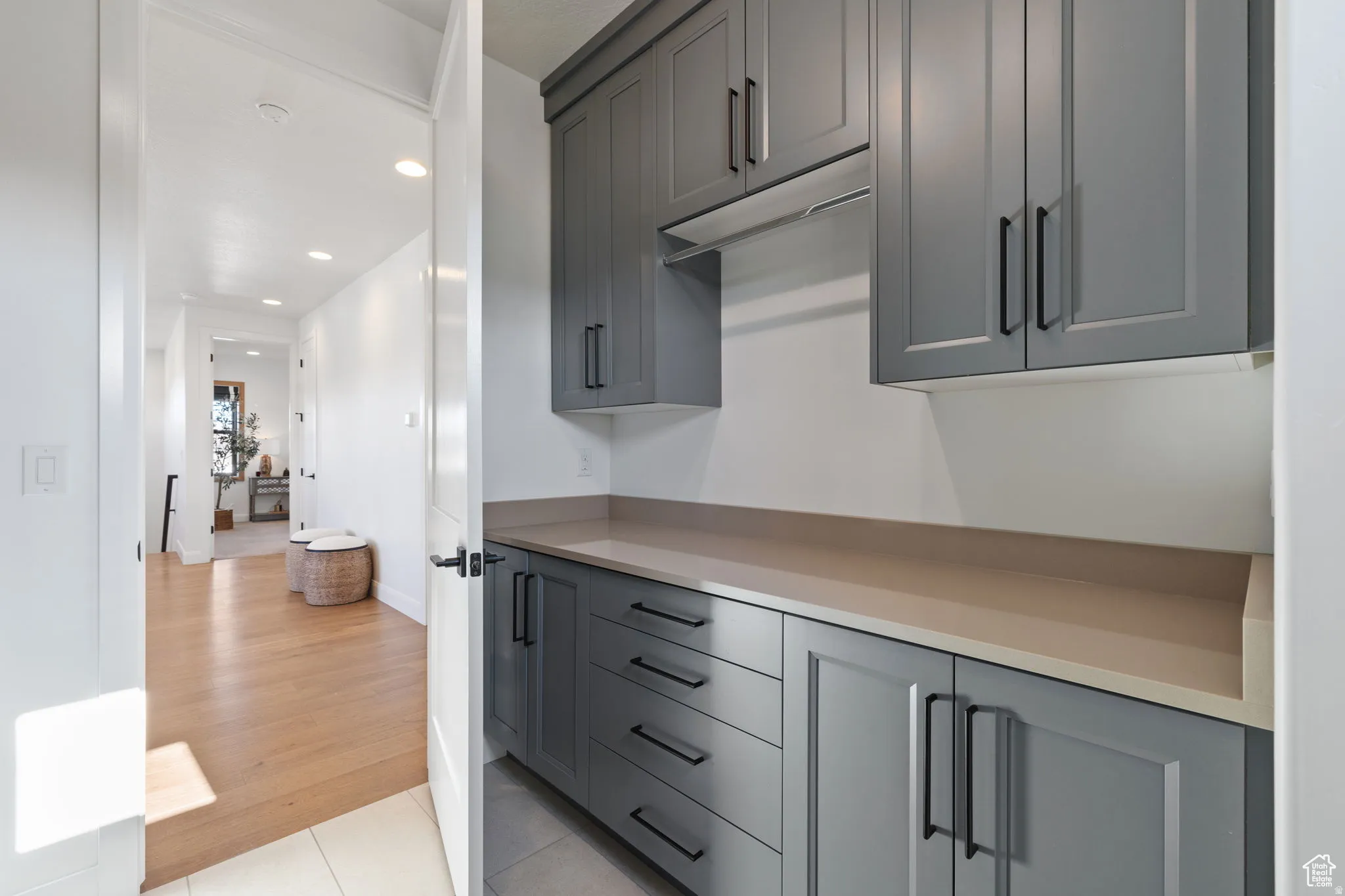 Craft area in laundry room
