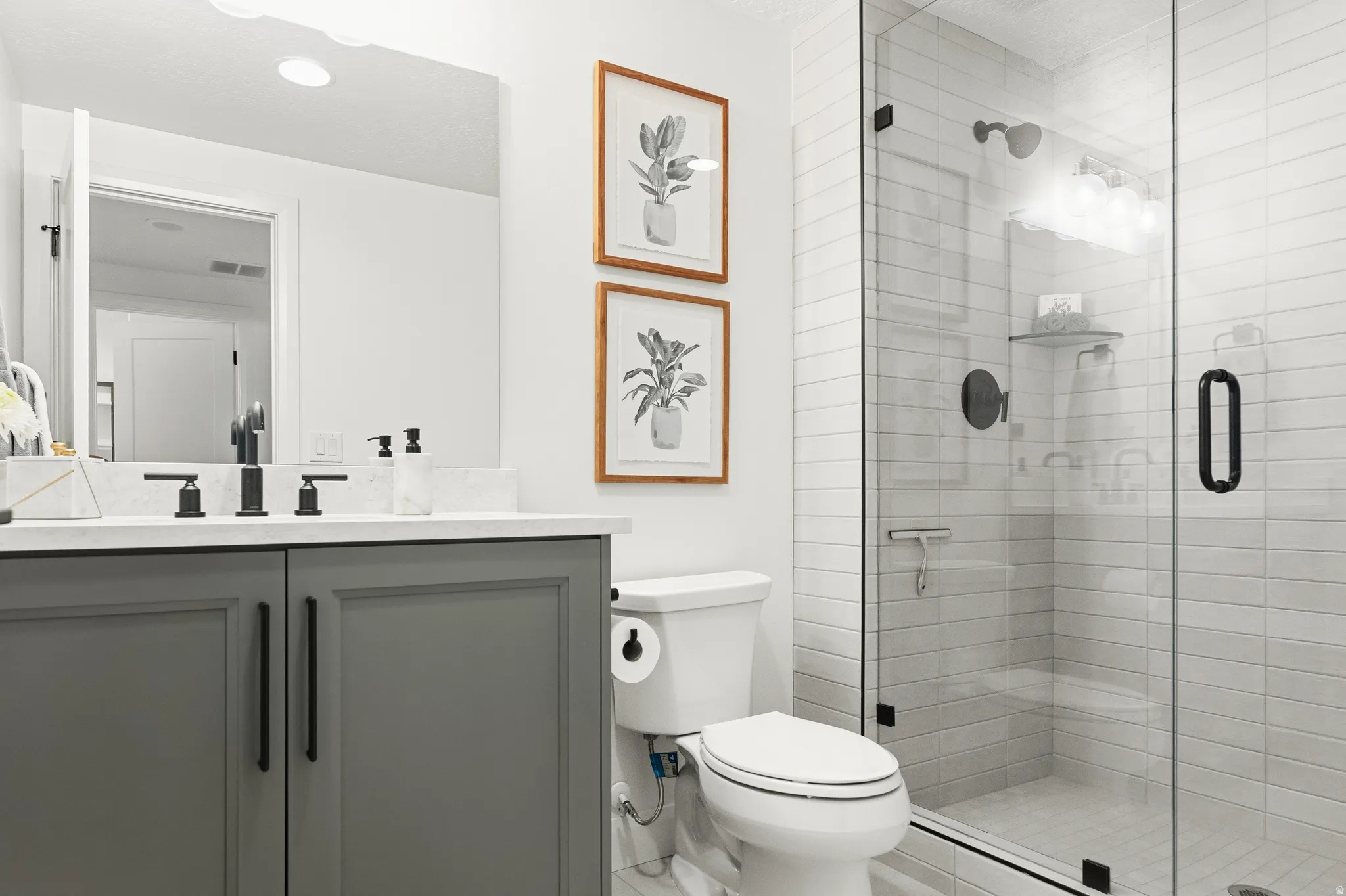 4th Bathroom with vanity and a shower stall