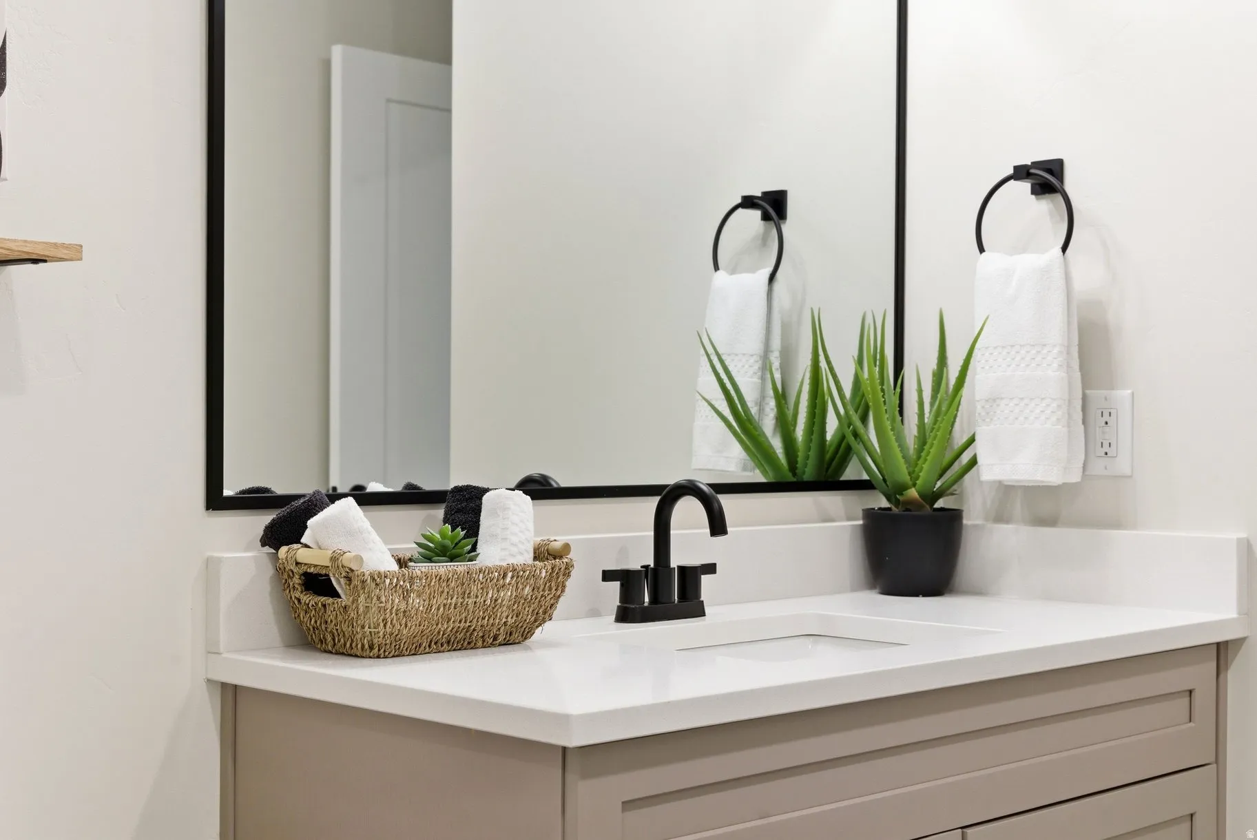 Bathroom view of vanity