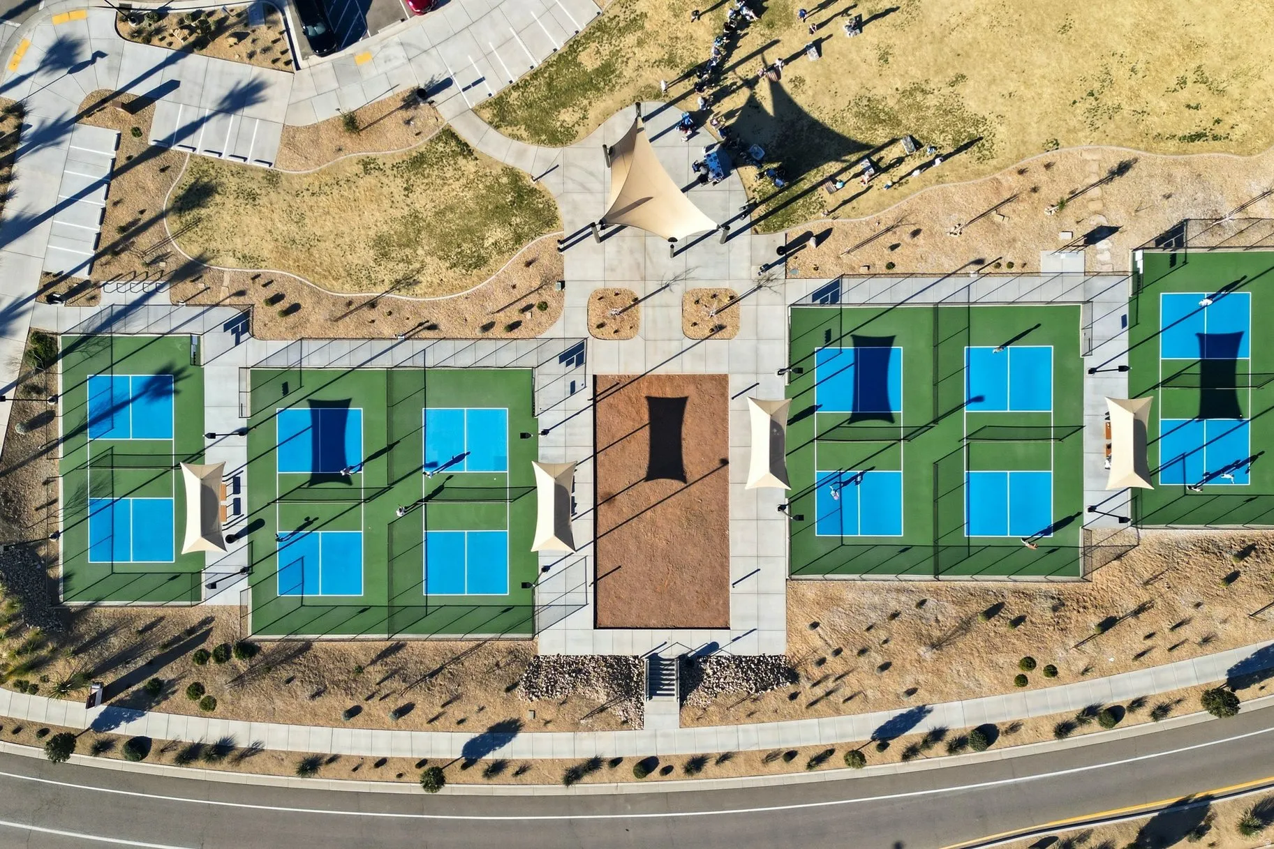 Bird's eye view of a pool