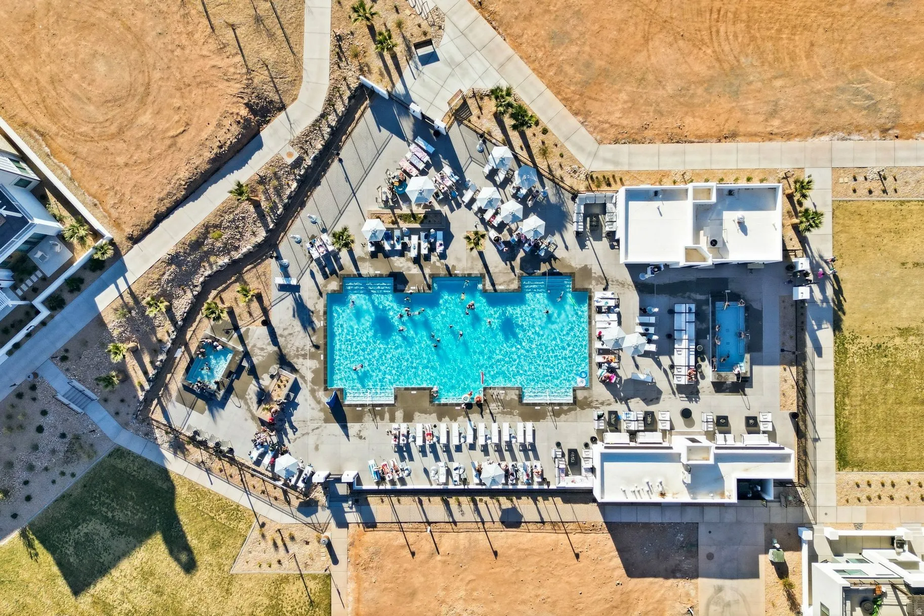 Bird's eye view of a pool