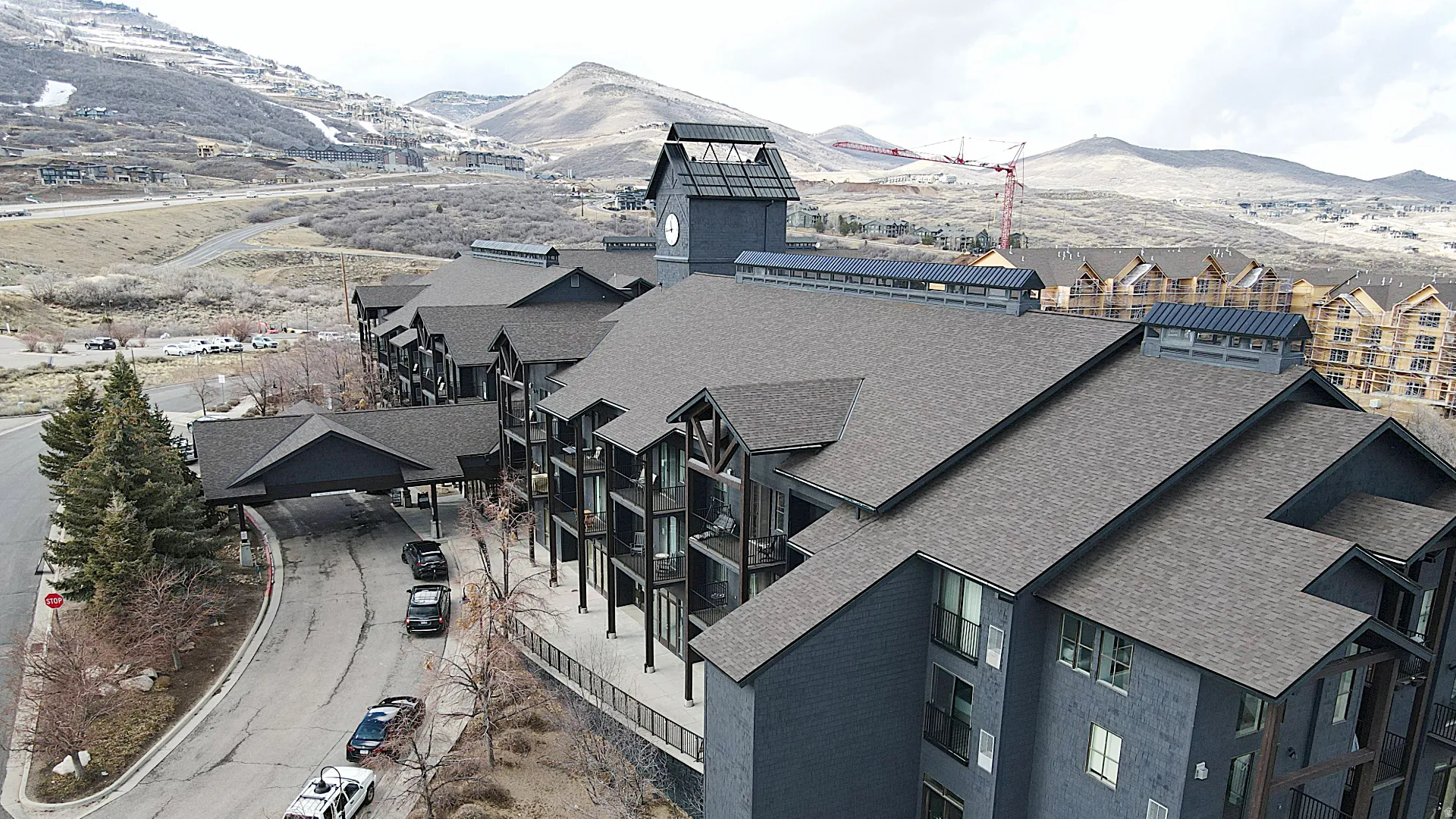 Drone / aerial view of mountains