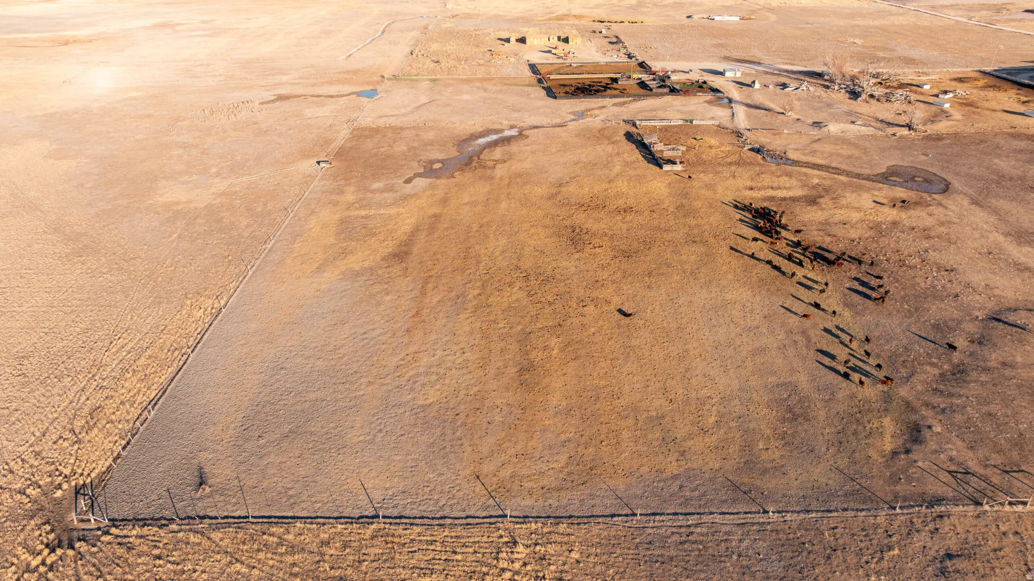 Aerial view of sparsely populated area