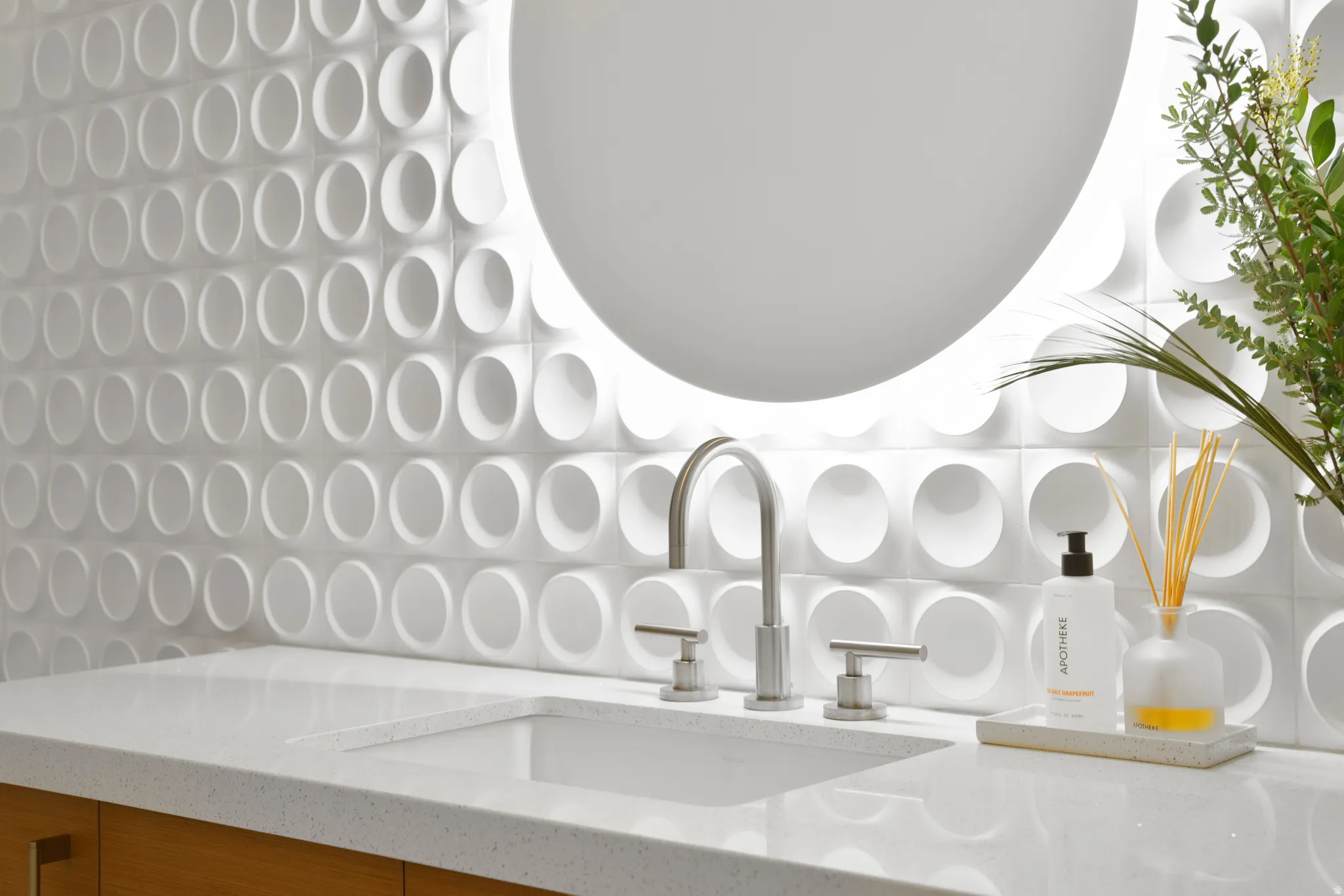 Bathroom view of vanity