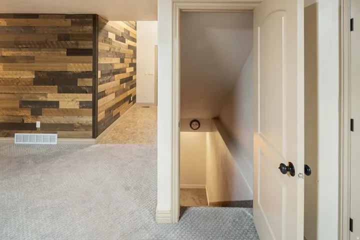 Bathroom featuring light colored carpet