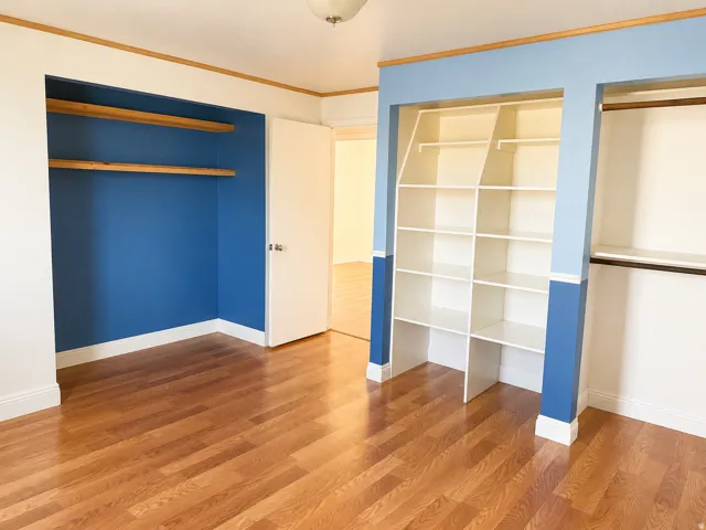 Wood-finish flooring throughout