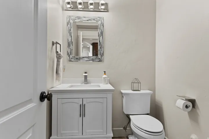 Bathroom featuring toilet and vanity