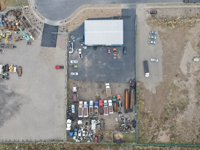 Drone / aerial view of an industrial area