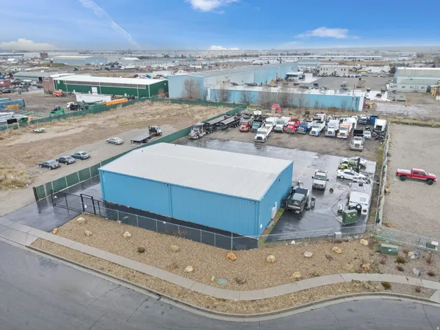 Aerial view of industrial structures