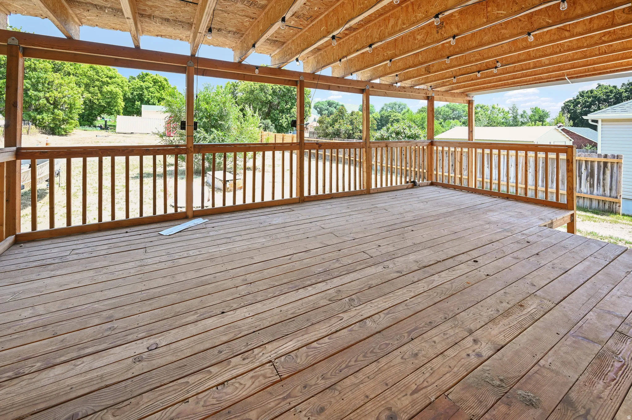 View of wooden terrace