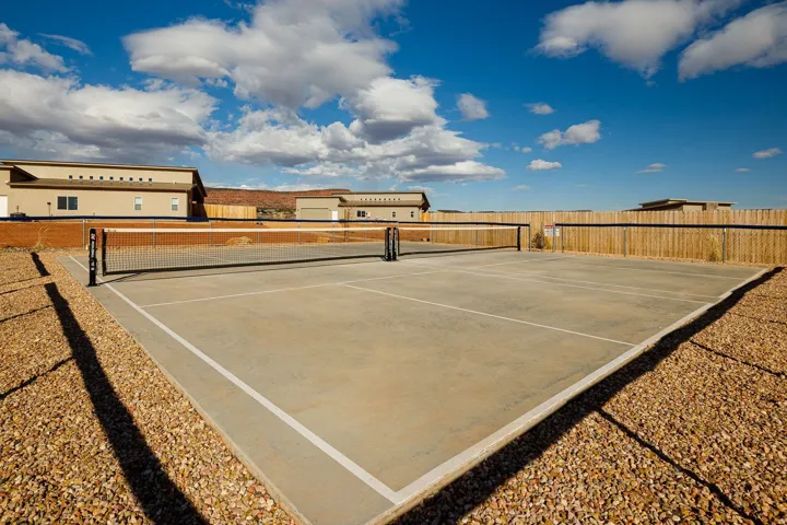 View of tennis court