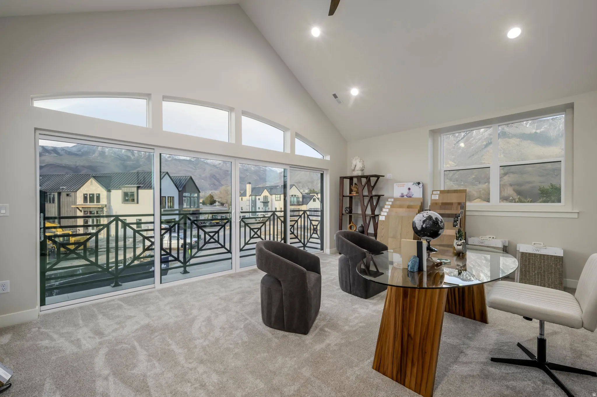 Large junior suite, office, or exercise area with Wasatch Mountain views