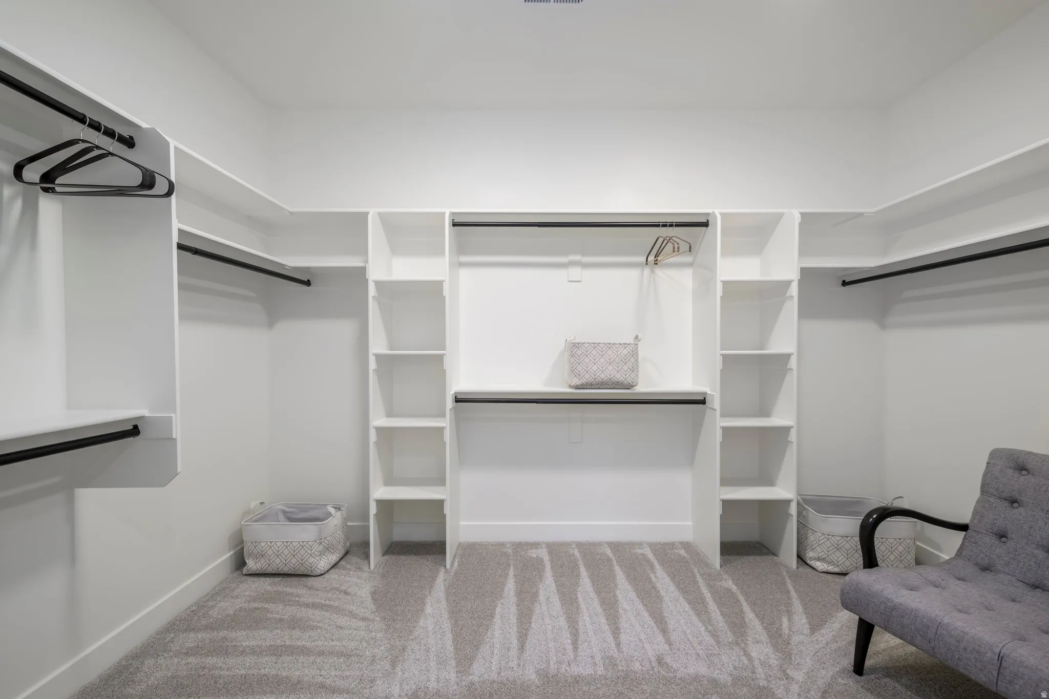 Generous walk-in closet