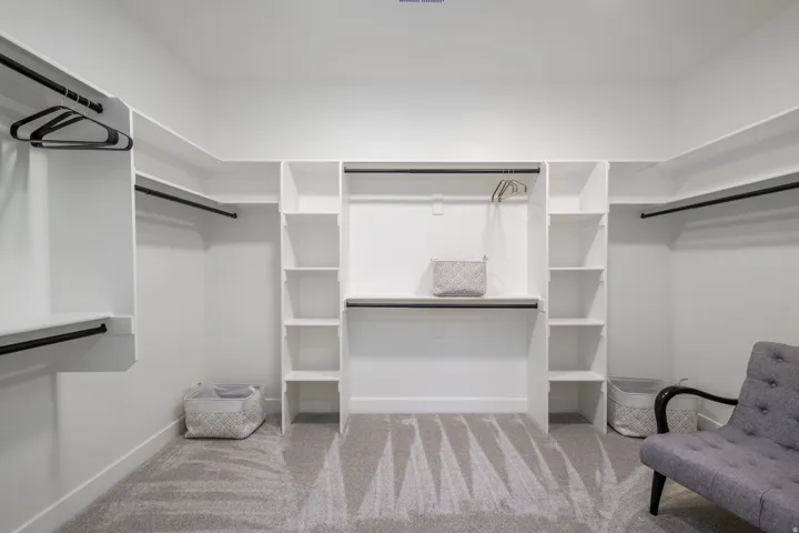 Generous walk-in closet
