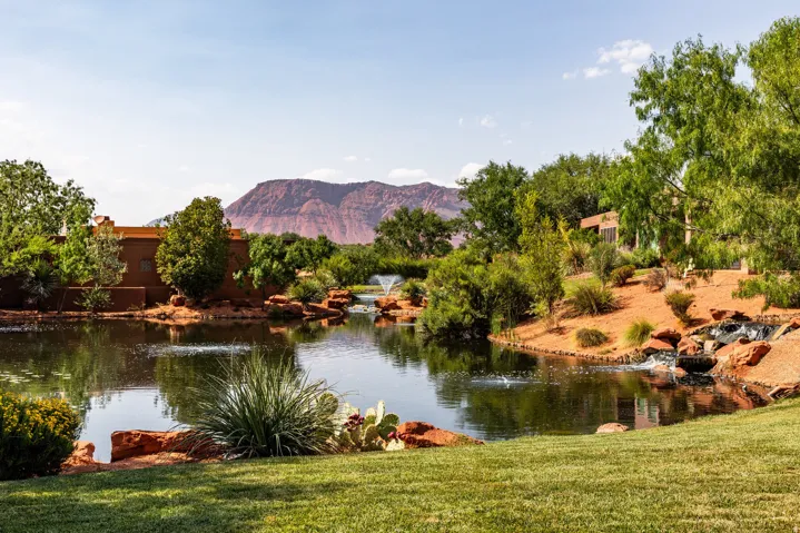 Water view featuring mountains