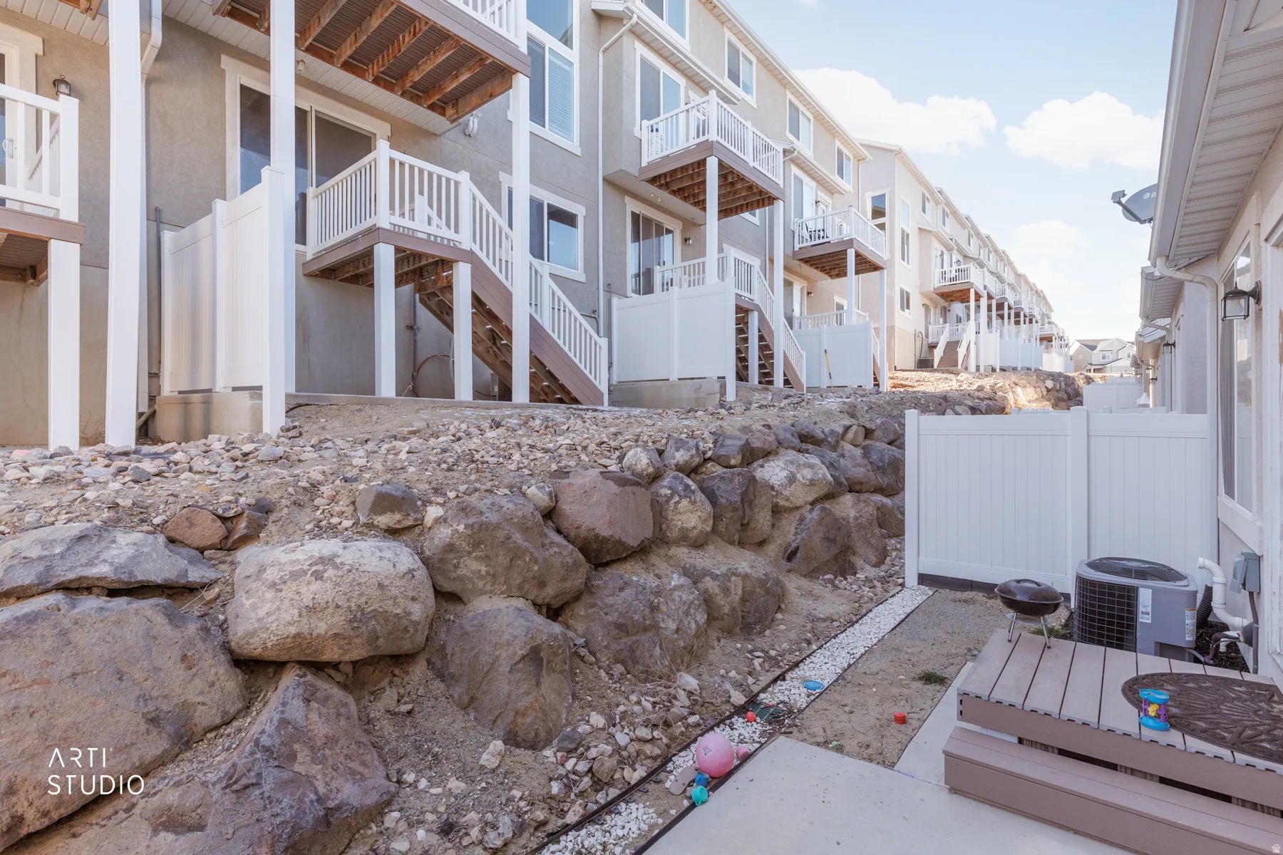 View of patio with a deck