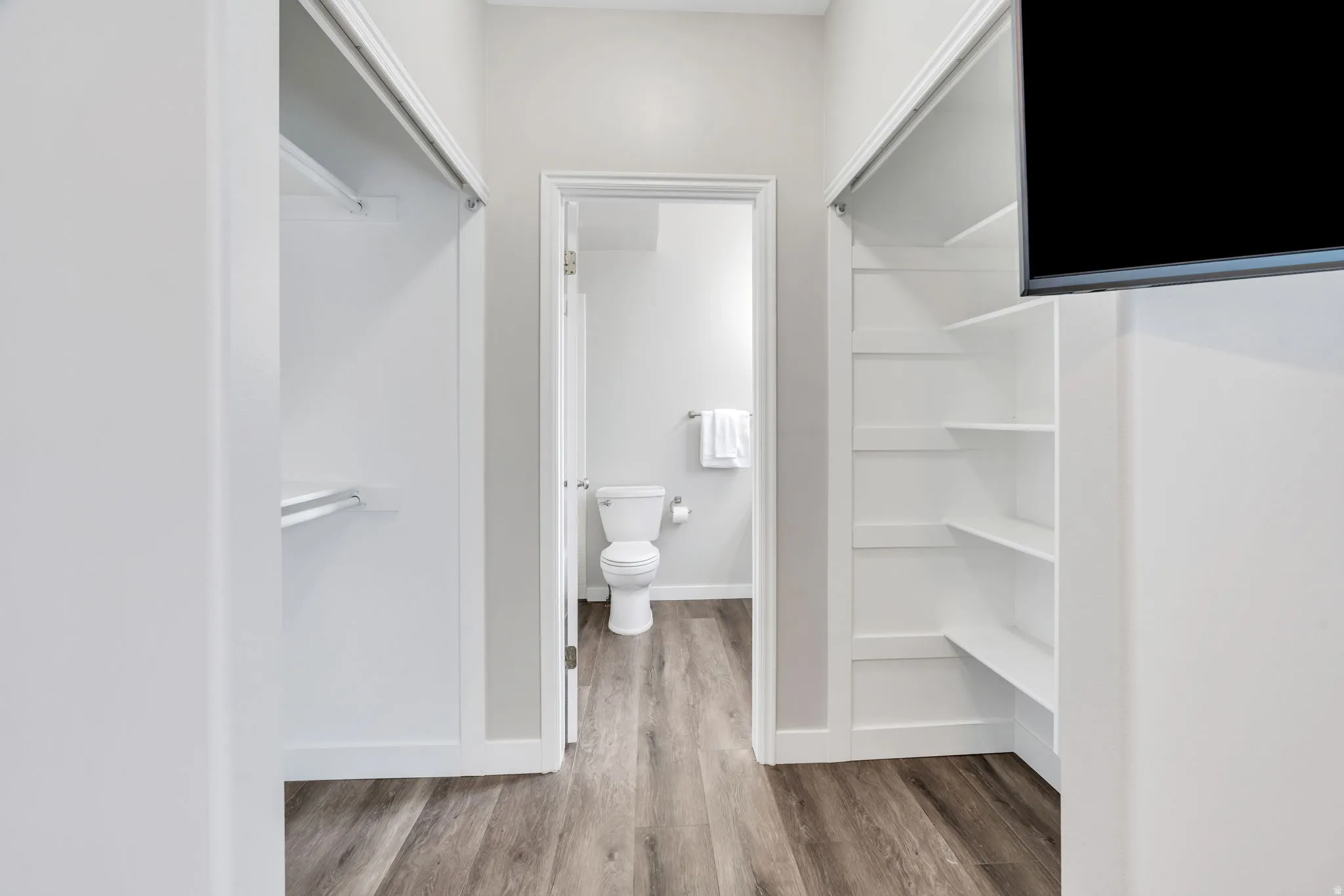 Master closet with built-in storage