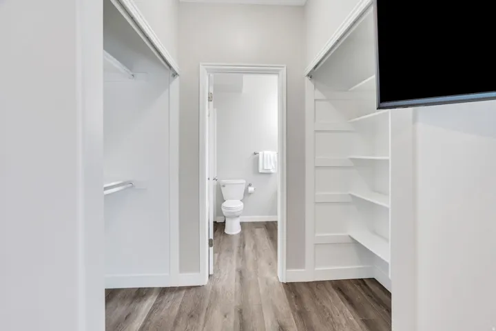 Master closet with built-in storage