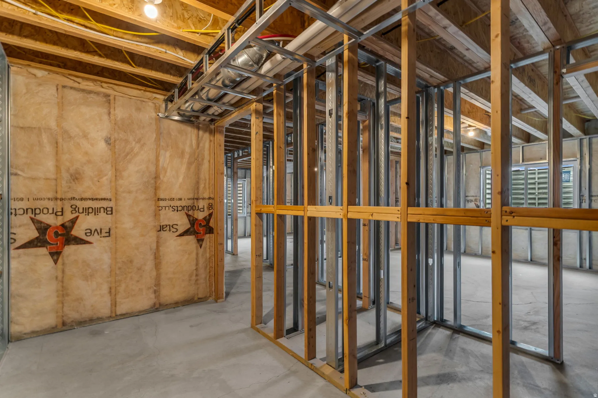 View of unfinished basement