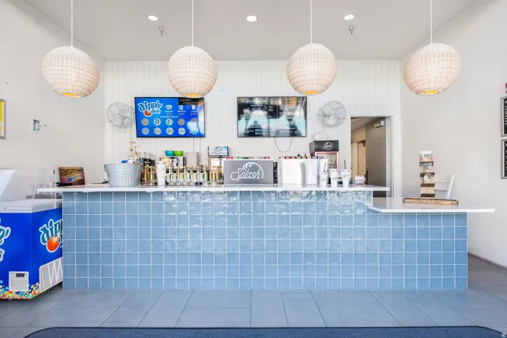 Reception featuring recessed lighting