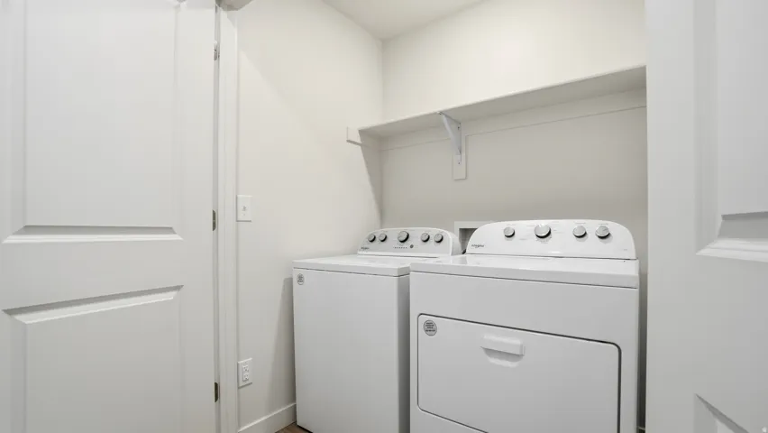 Laundry area with separate washer and dryer