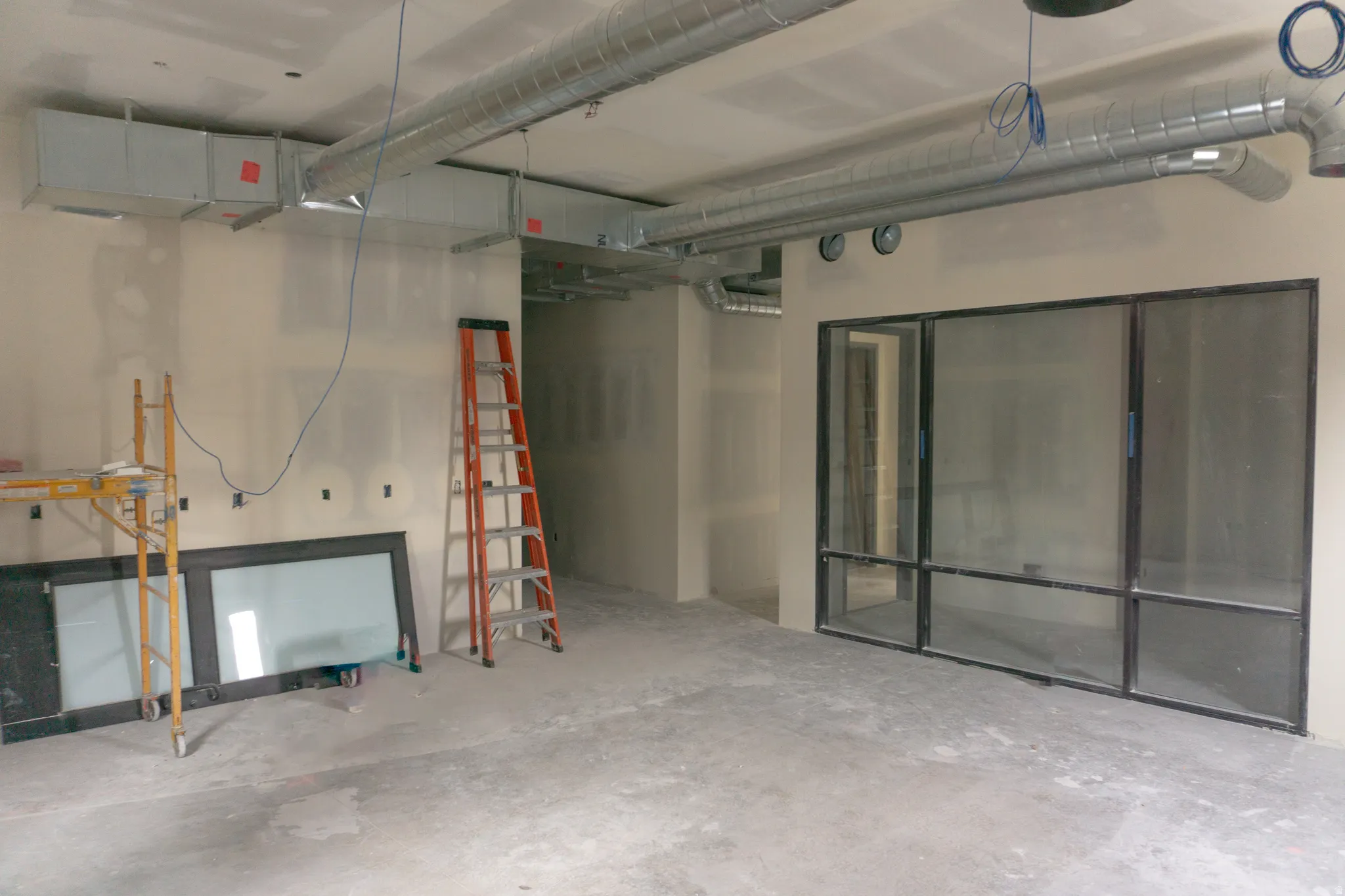 View of below grade area