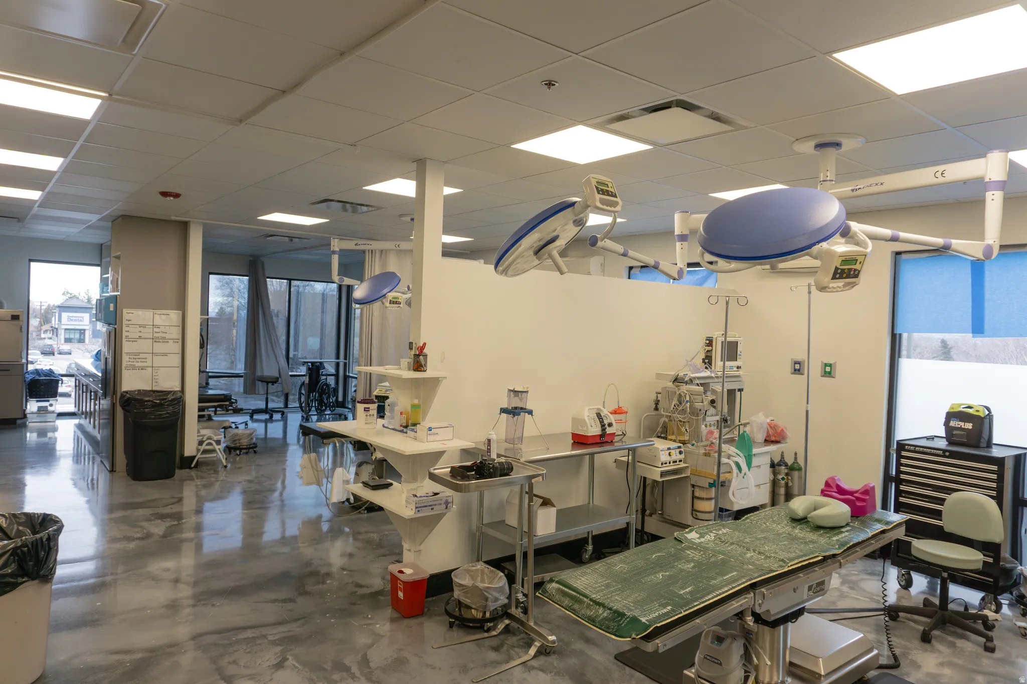 Interior space featuring a paneled ceiling