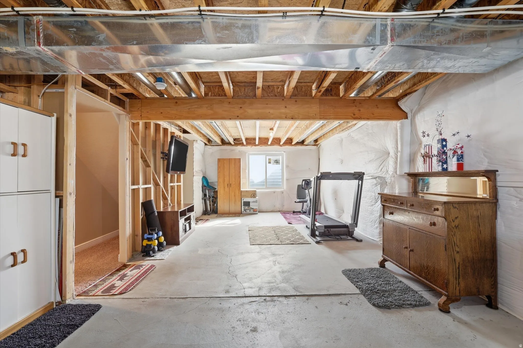 View of below grade area