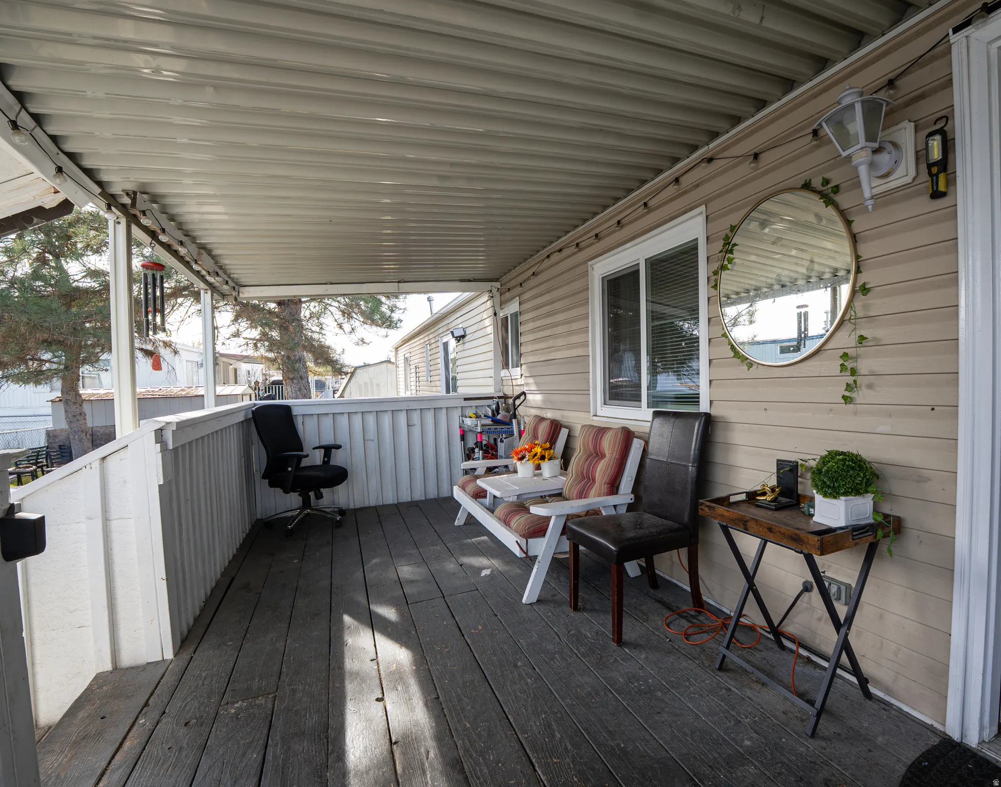 View of wooden terrace