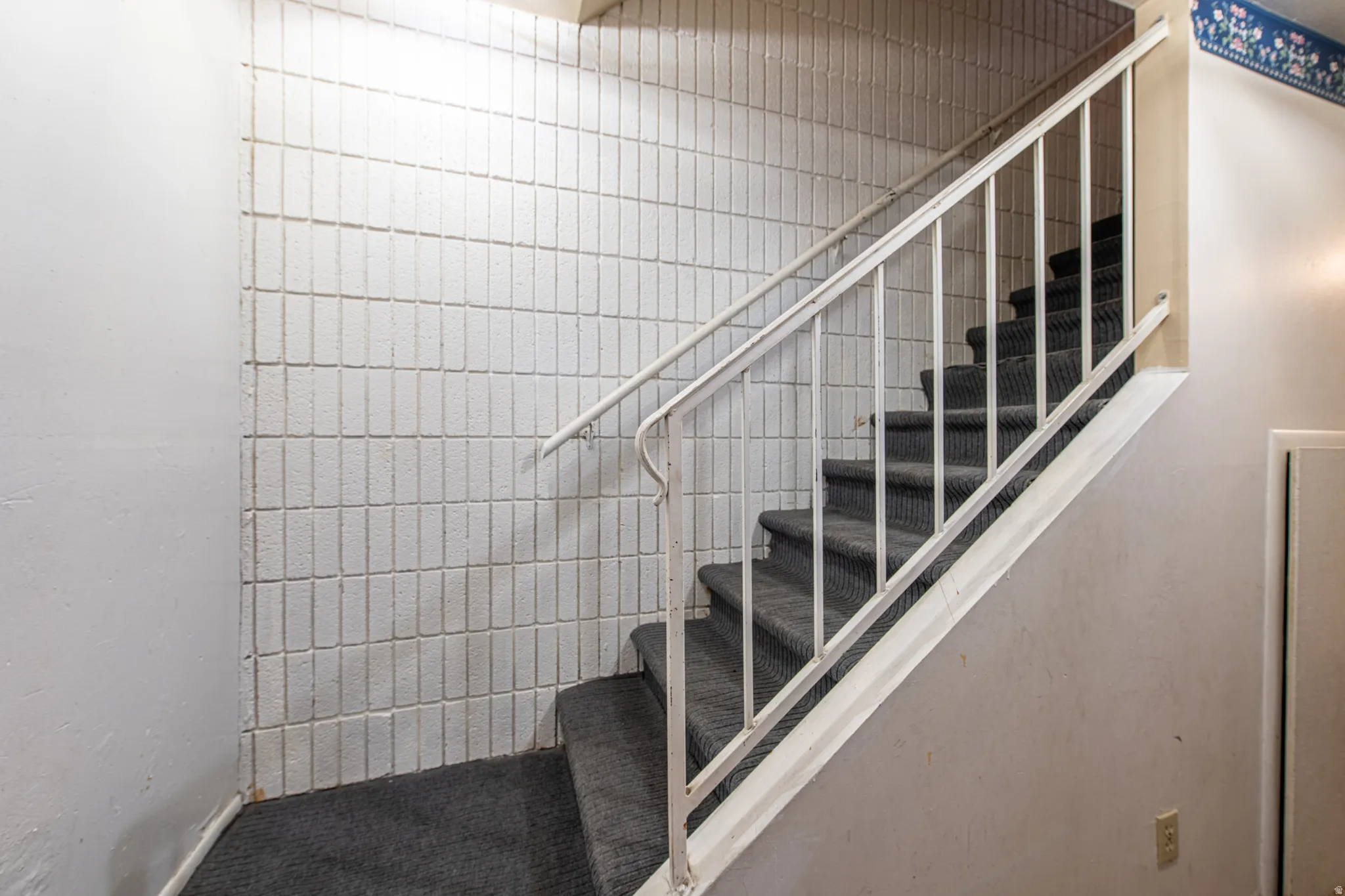 Stairs with baseboards