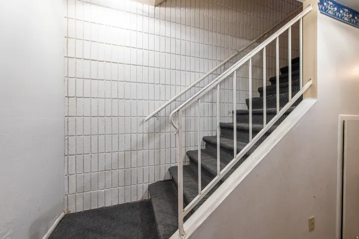 Stairs with baseboards