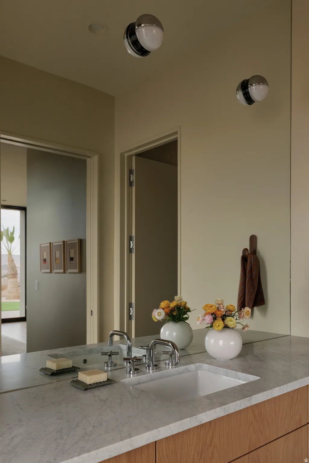 Marble Counters in the Primary Bathroom