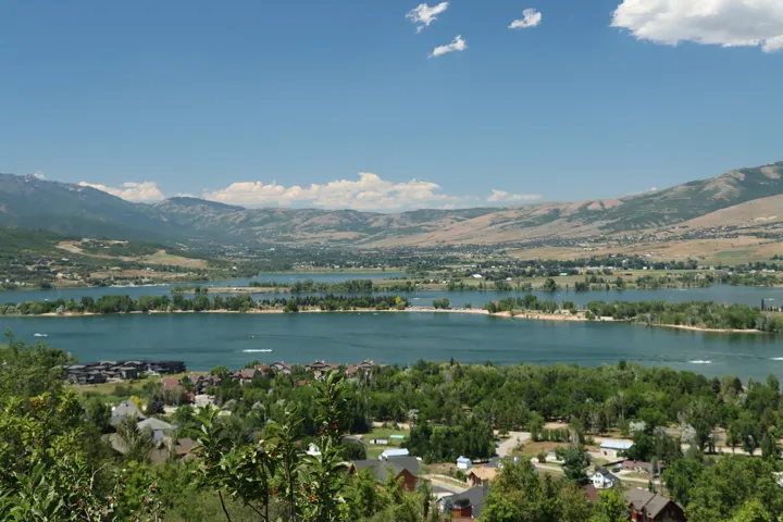Water view with mountains