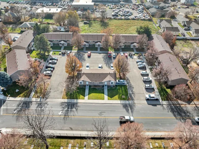 Aerial view of residential area