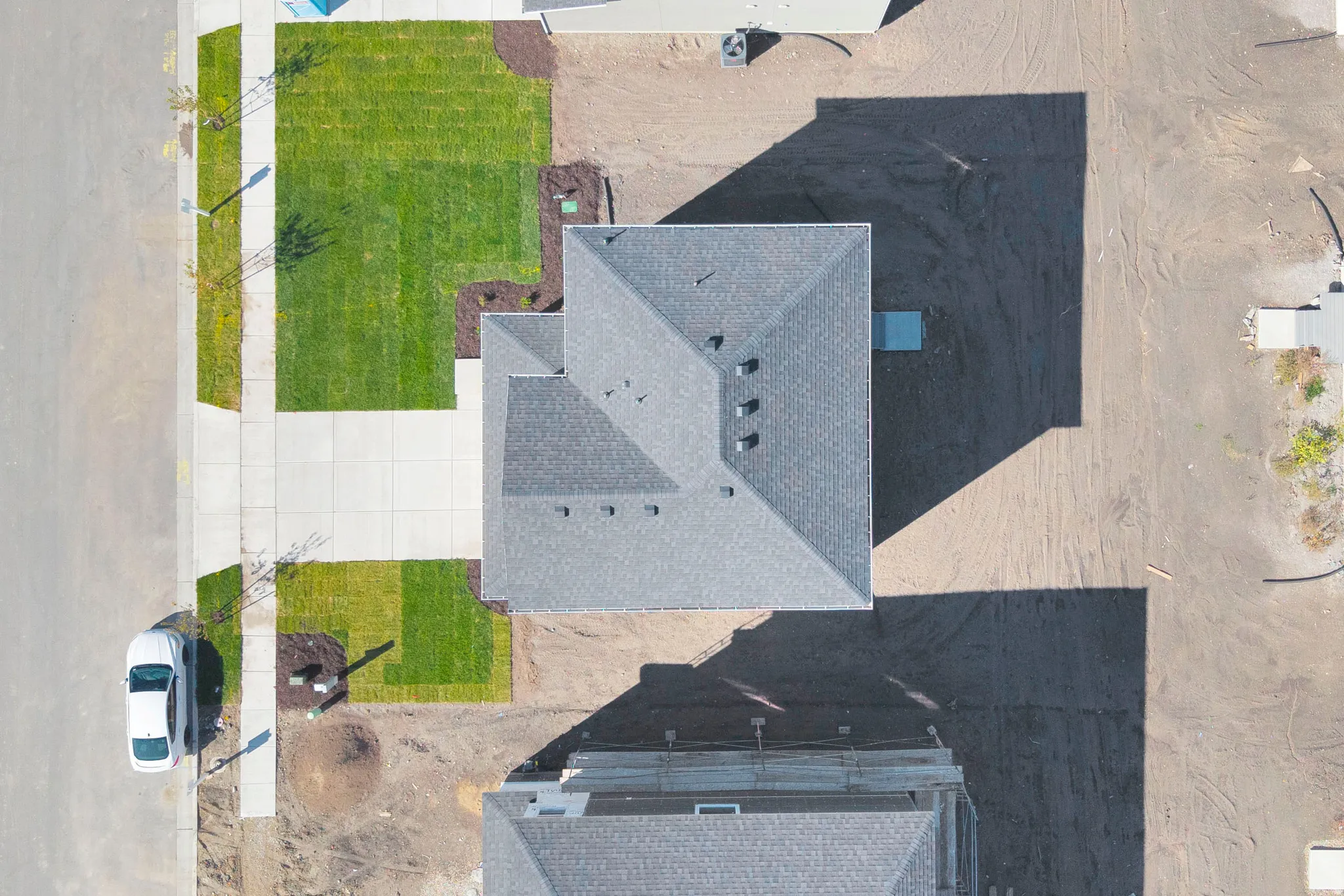 View from above of property