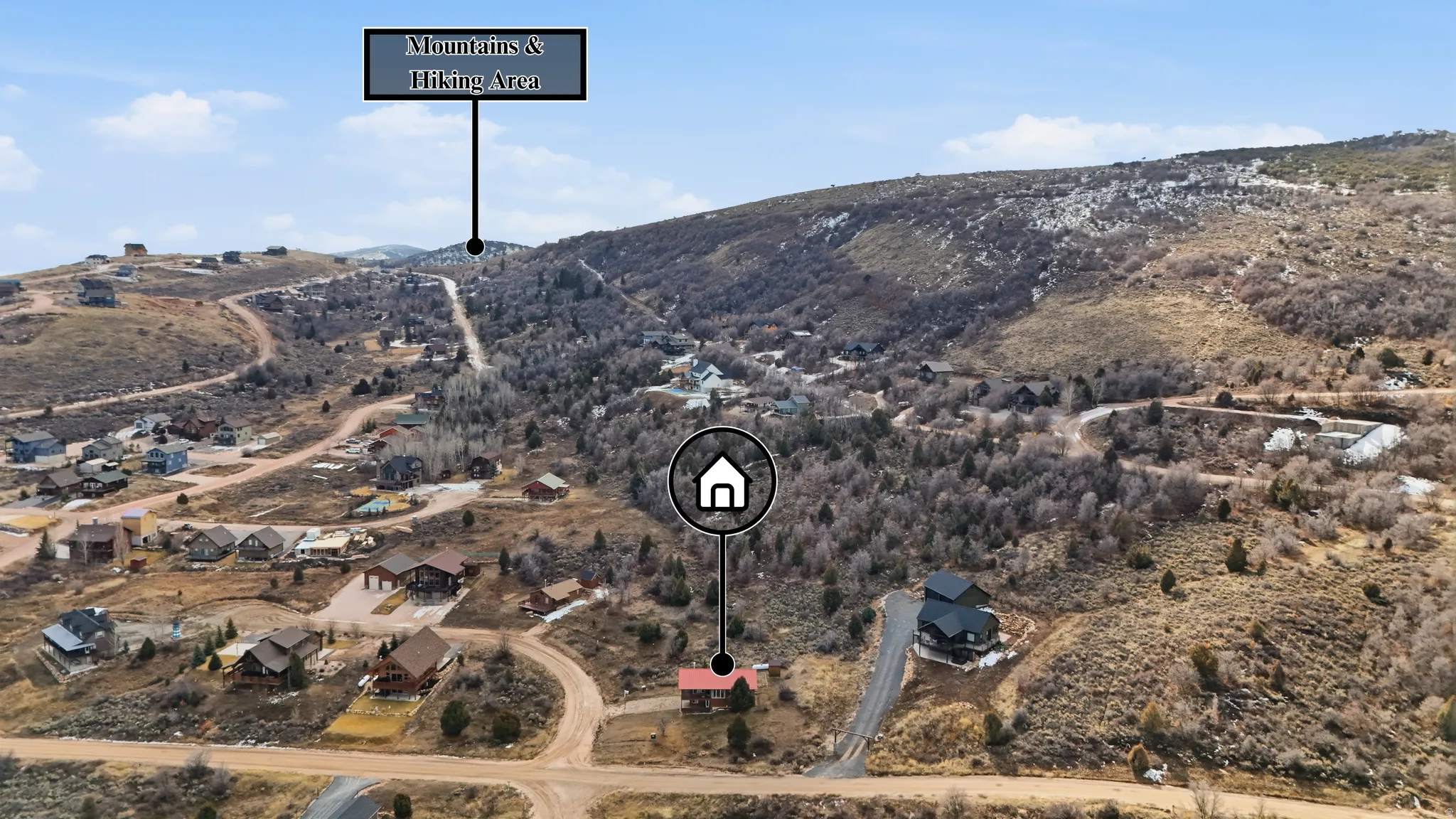 Exterior view of a mountain backdrop