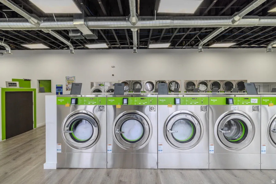 Laundry room featuring washer and dryer