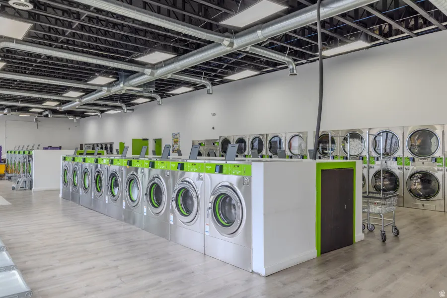 Laundry area with washing machine and dryer